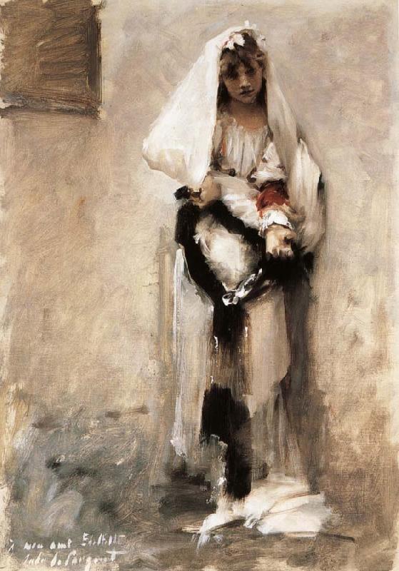 John Singer Sargent A beggarly girl France oil painting art